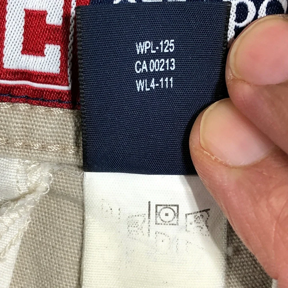 Chaps Cargo Shorts Mens 29 Tan Khaki Cotton‎ Canvas Multi Pocket WPL-125